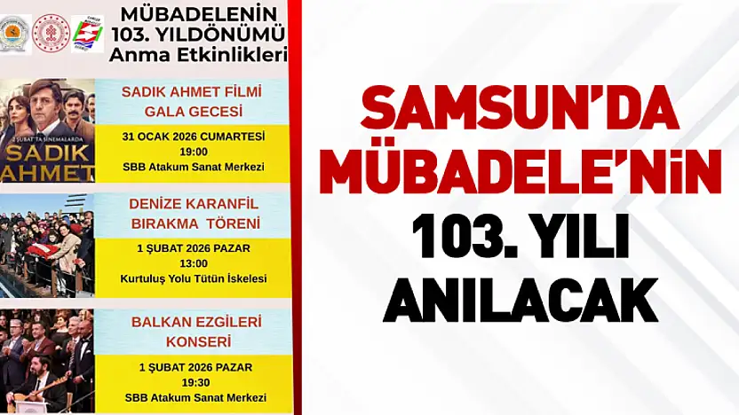 Samsun'da Mübadele'nin 103. yılı anılacak