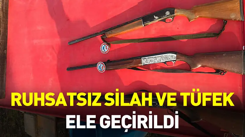 Samsun'da ruhsatsız silah ve tüfek ele geçirildi