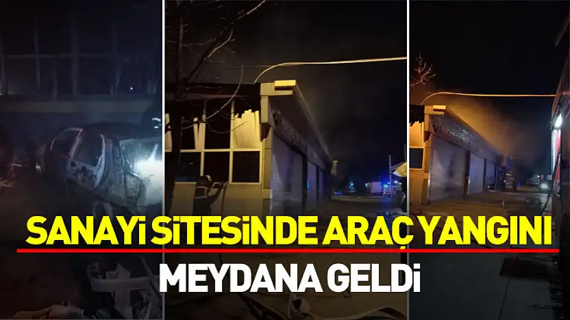 Samsun'da sanayi sitesinde araç yangını meydana geldi