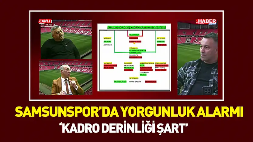 Samsunspor'da yorgunluk alarmı: 'Kadro derinliği şart'