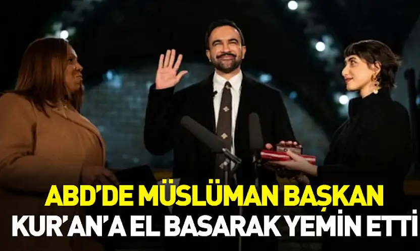 ABD'de Müslüman başkan: Kur'an'a el basarak yemin etti