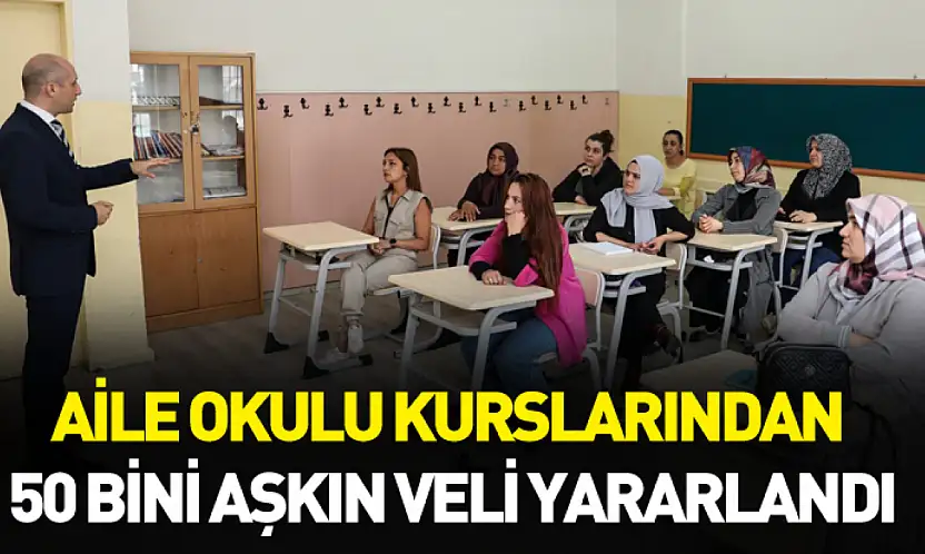 Aile okulu kurslarından 150 bini aşkın veli yararlandı