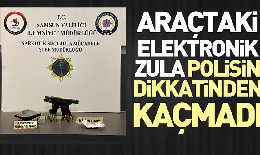 Araçtaki Elektronik Zula Polisin Dikkatinden Kaçmadı