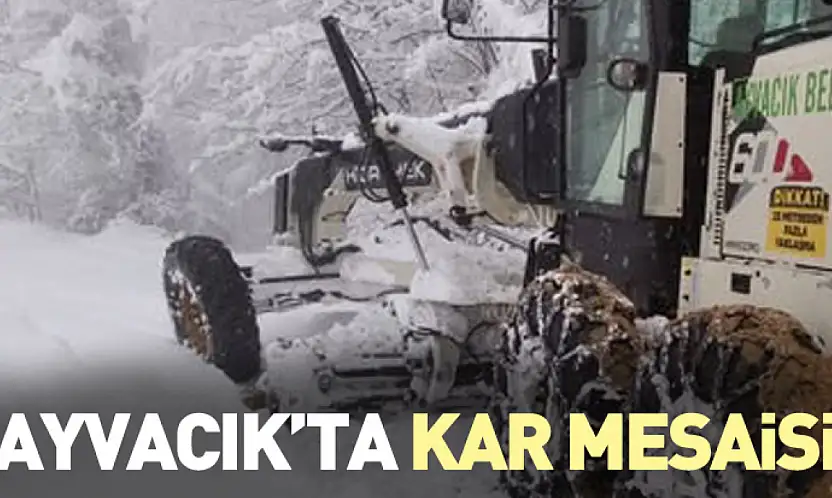 Ayvacık'ta kar mesaisi