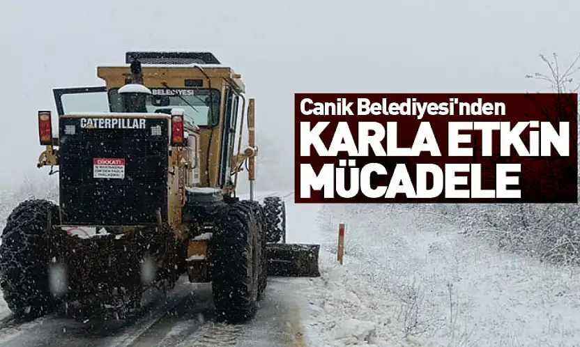 Canik Belediyesi'nden Karla Etkin Mücadele