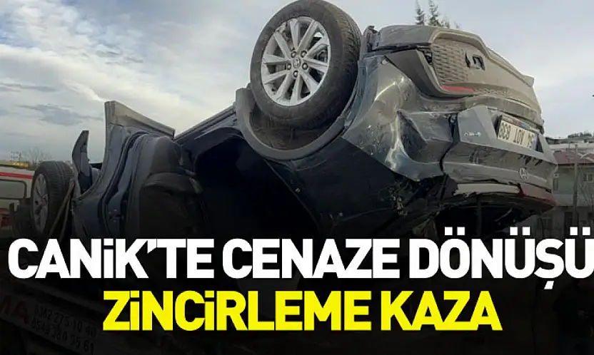 Canik'te Cenaze Dönüşü Zincirleme Kaza: 4 Yaralı
