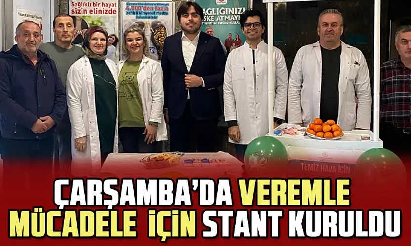 Çarşamba'da veremle mücadele için stant kuruldu