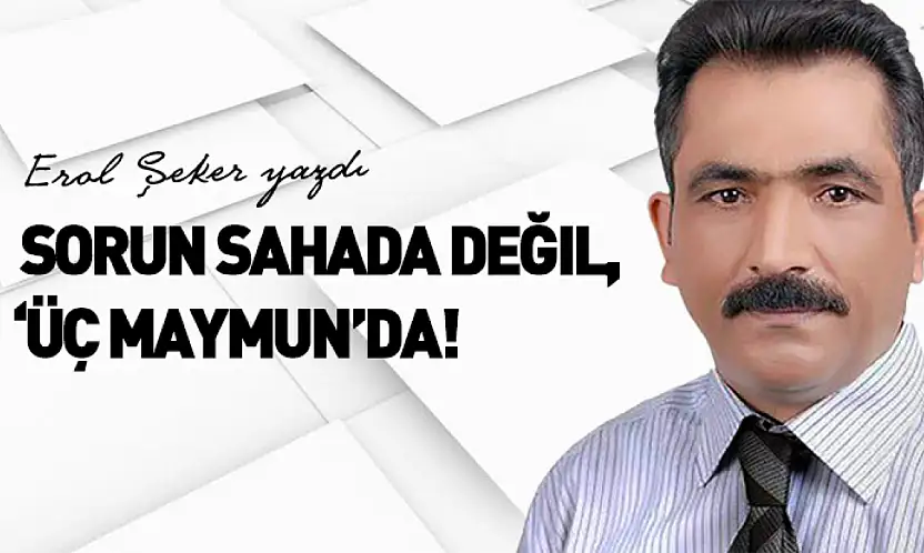 Erol Şeker yazdı: 'Sorun sahada değil, üç maymunda!'
