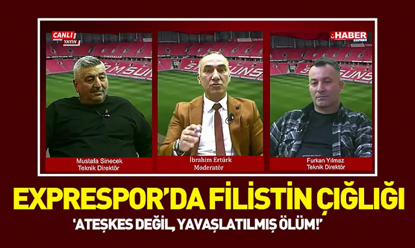 Exprespor'da Filistin çığlığı 'Ateşkes Değil, Yavaşlatılmış Ölüm!