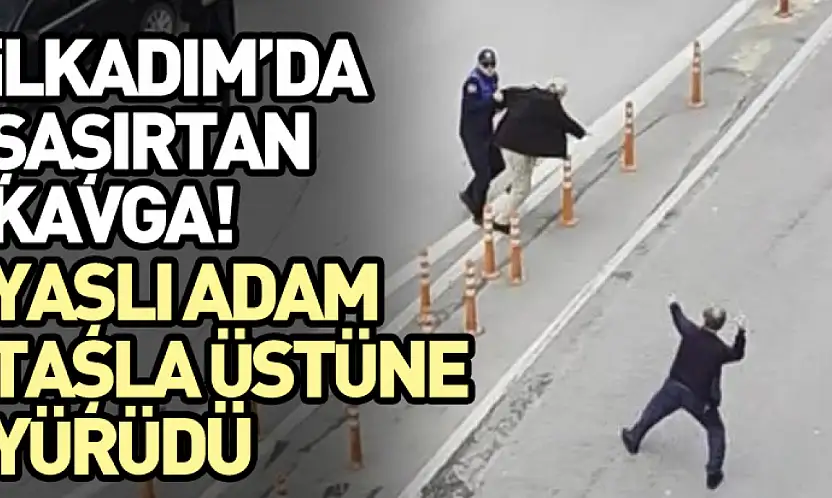 İlkadım'da Şaşırtan Kavga! Yaşlı Adam Taşla Üstüne Yürüdü