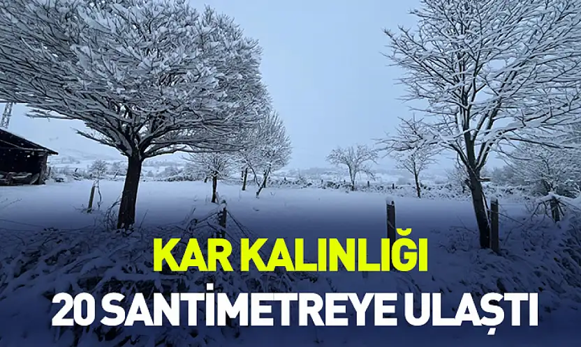 Kavak'ta kar 20 santimetreye ulaştı