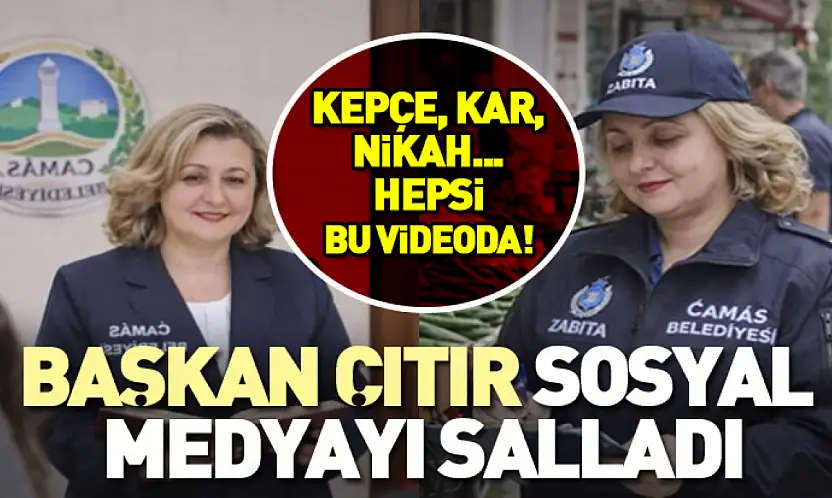 Kepçe, Kar, Nikâh… Hepsi bu videoda! Başkan Çıtır sosyal medyayı salladı