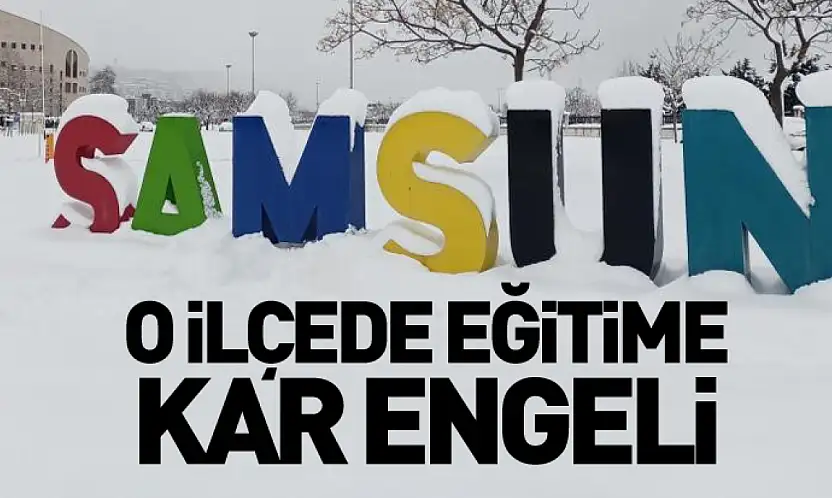 O ilçede eğitime kar engeli