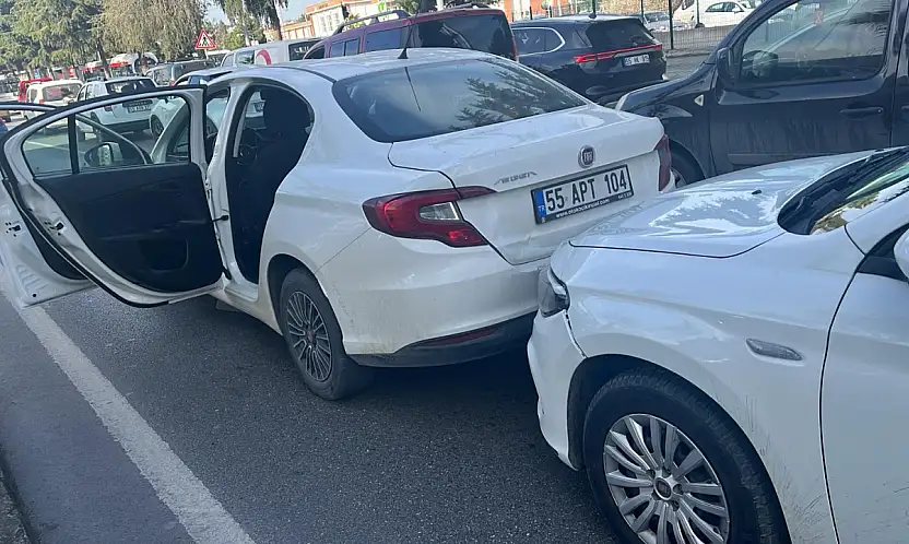 Samsun'da 3 aracın karıştığı kazada 1 kişi yaralandı