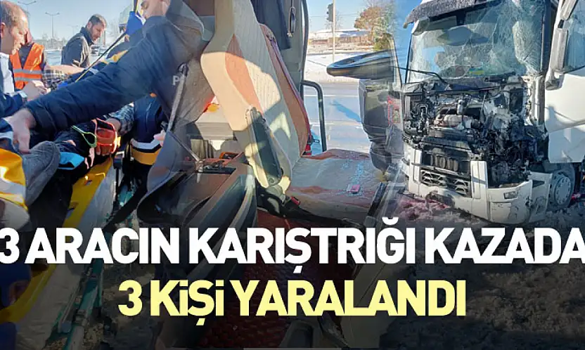 Samsun'da 3 aracın karıştığı kazada 3 kişi yaralandı