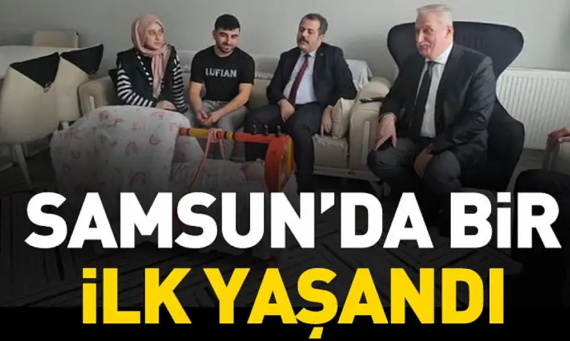 Samsun'da aile ve gençlik fonu kapsamında ilk bebek dünyaya geldi