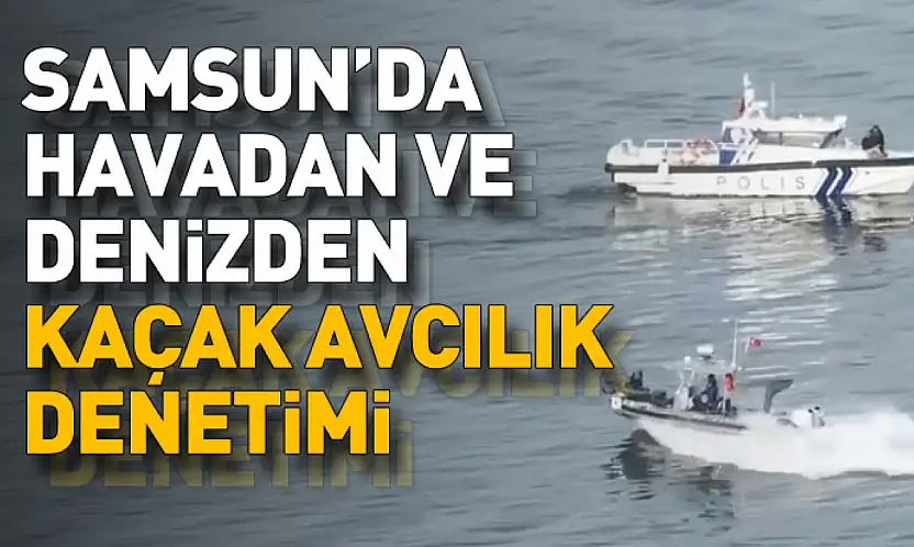 Samsun'da havadan ve denizden kaçak avcılık denetimi