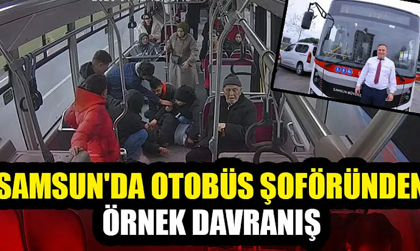 Samsun'da otobüs şoföründen örnek davranış