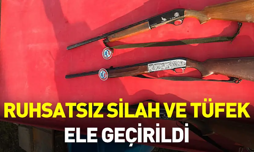 Samsun'da ruhsatsız silah ve tüfek ele geçirildi