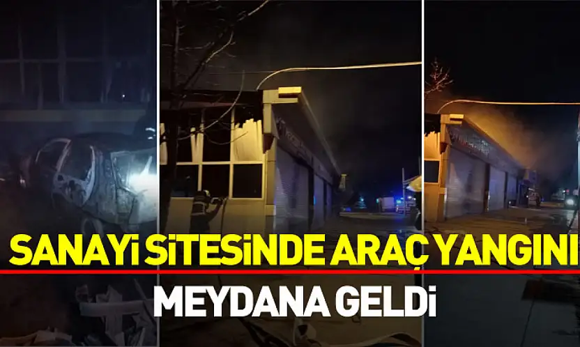Samsun'da sanayi sitesinde araç yangını meydana geldi