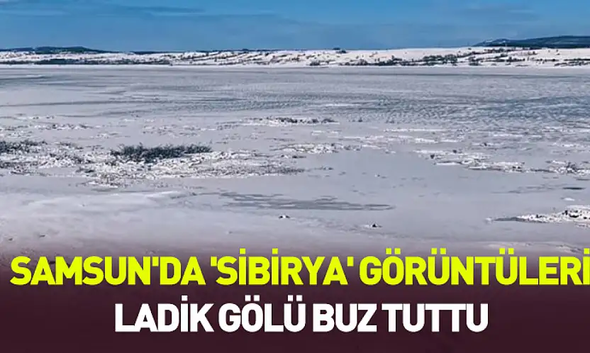 Samsun'da 'Sibirya' görüntüleri: Ladik gölü buz tuttu