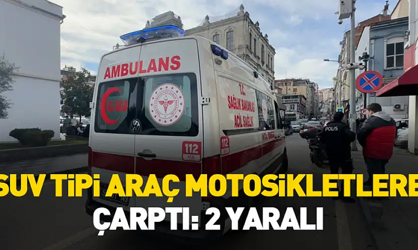 Samsun'da SUV tipi araç motosikletlere çarptı: 2 yaralı