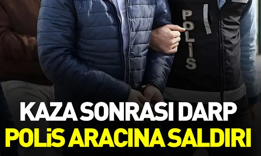 Samsun'da Trafik Kazası Sonrası Darp ve Polis Aracına Zarar