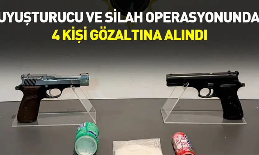 Samsun'da uyuşturucu ve silah operasyonu: 4 gözaltı
