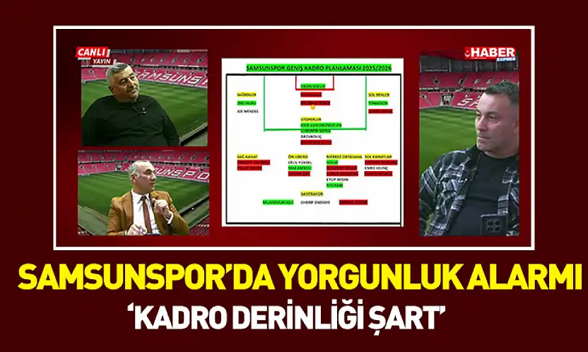 Samsunspor'da yorgunluk alarmı: 'Kadro derinliği şart'