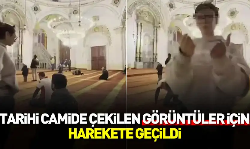 Tarihi camide çekilen görüntüler için harekete geçildi