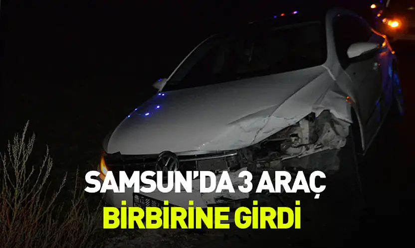 Üç araç birbirine girdi: 3 yaralı