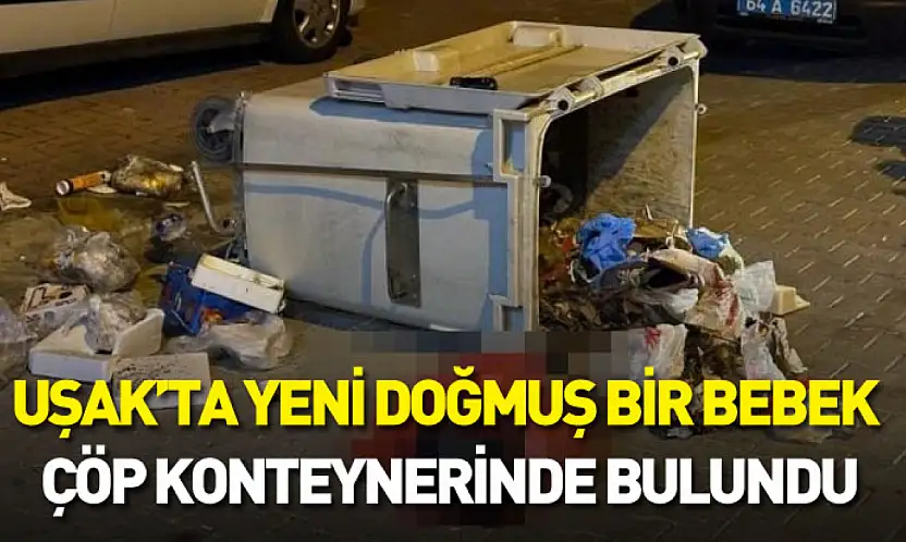 Uşak'ta yeni doğmuş bir bebek çöp konteynerinde bulundu