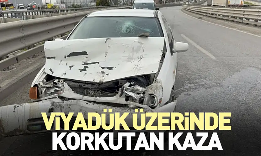 Viyadük Üzerinde Korkutan Kaza