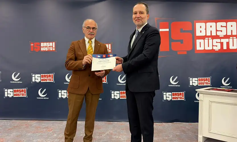 Yeniden Refah Partisi'nden Samsun'a Teşekkür Belgesi