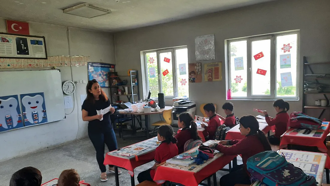 Alaçam'da kırsal mahallelerdeki öğrencilere sağlık bilinci aşılandı