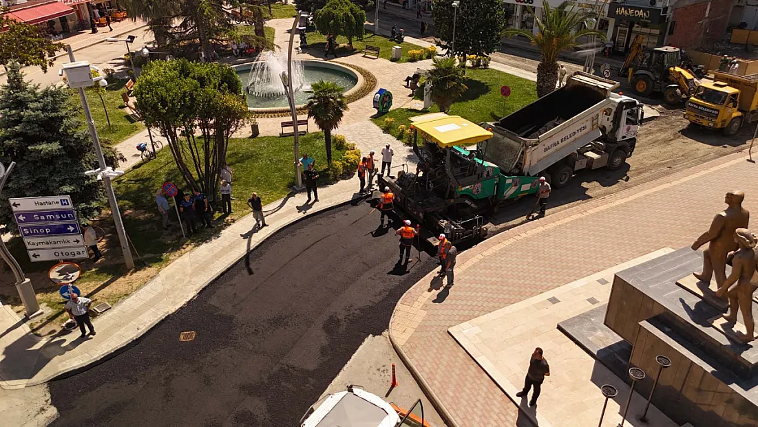 Bafra'da 25 kilometrelik asfalt seferberliği: kendi üretimiyle yüzde 55 tasarruf sağladı