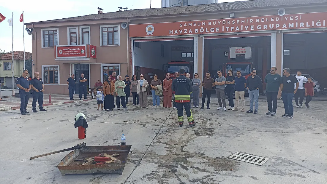 Havza’da itfaiye ve 112 personeline yangınla mücadele eğitimi