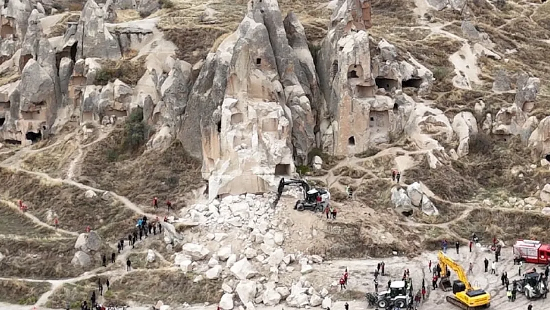 Kapadokya'da kaya düşmesinin ardından bölgedeki büyük değişim drone görüntülerine yansıdı