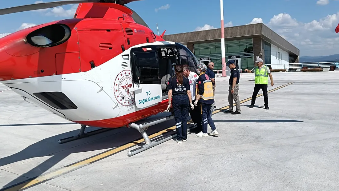 Kastamonu’da inme geçiren hasta helikopterle Ankara’ya nakledildi