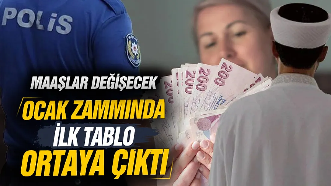 2027 Ocak maaş zamları için ilk tablo ortaya çıktı