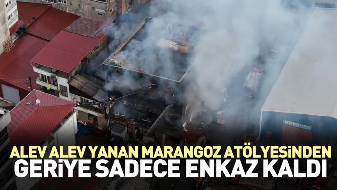 Canik'te korkutan atölye yangını