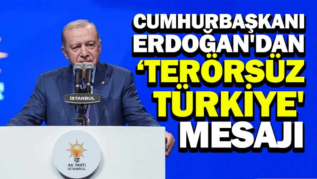 Cumhurbaşkanı Erdoğan'dan 'Terörsüz Türkiye' Mesajı: Gayemiz Ülkeyi Geleceğe Hazırlamaktır