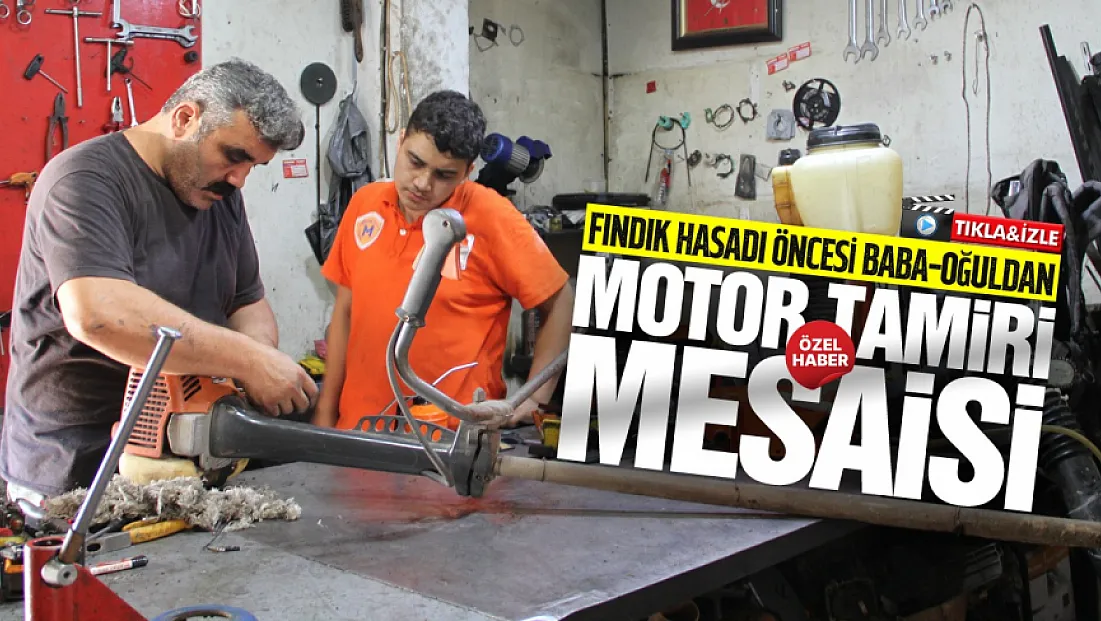 Fındık hasadı öncesi tırpan motorları bakıma giriyor