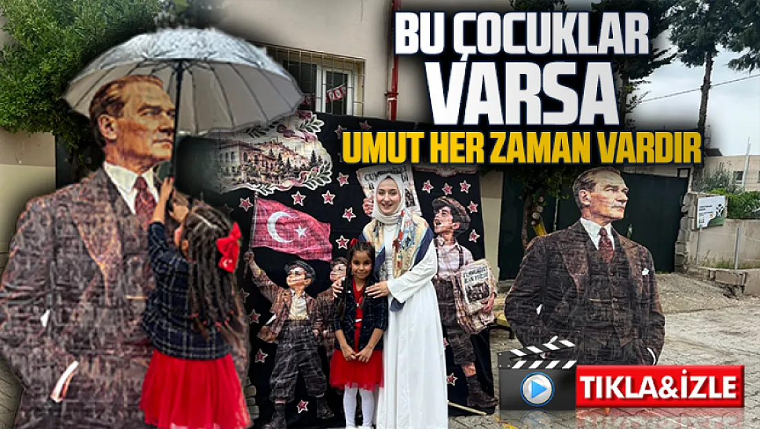 Hatay'da 29 Ekim'de minik öğrenciden duygulandıran Atatürk hassasiyeti