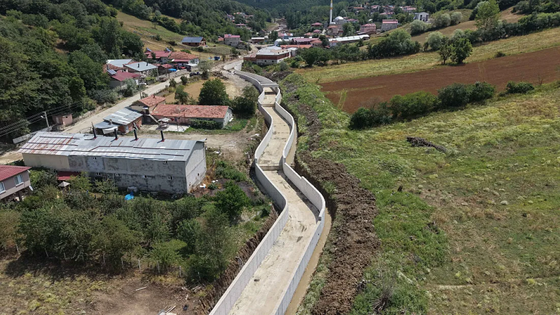 Samsun Ladik'te taşkın riskine karşı Ambar Deresi güvenceye alınıyor
