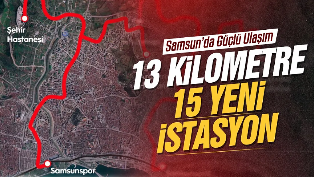 Samsun Şehir Hastanesi tramvay hattında temel atılıyor
