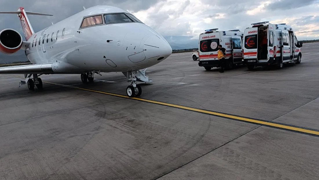 Uçak ambulans 20 haftalık Ertuğrul bebek için havalandı