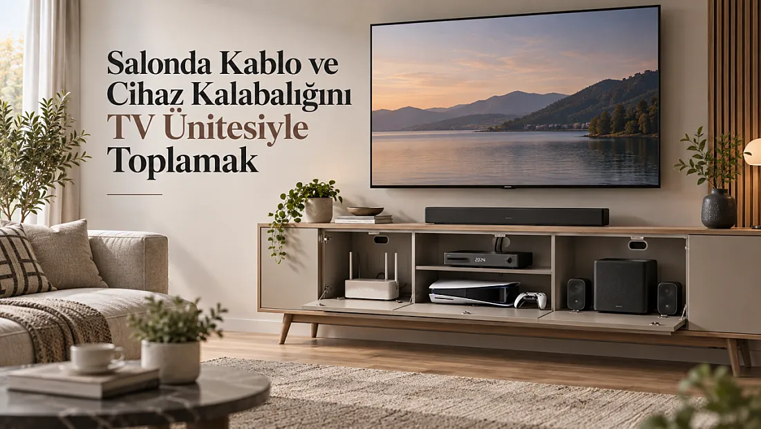 Salonda Kablo ve Cihaz Kalabalığını TV Ünitesiyle Toplamak