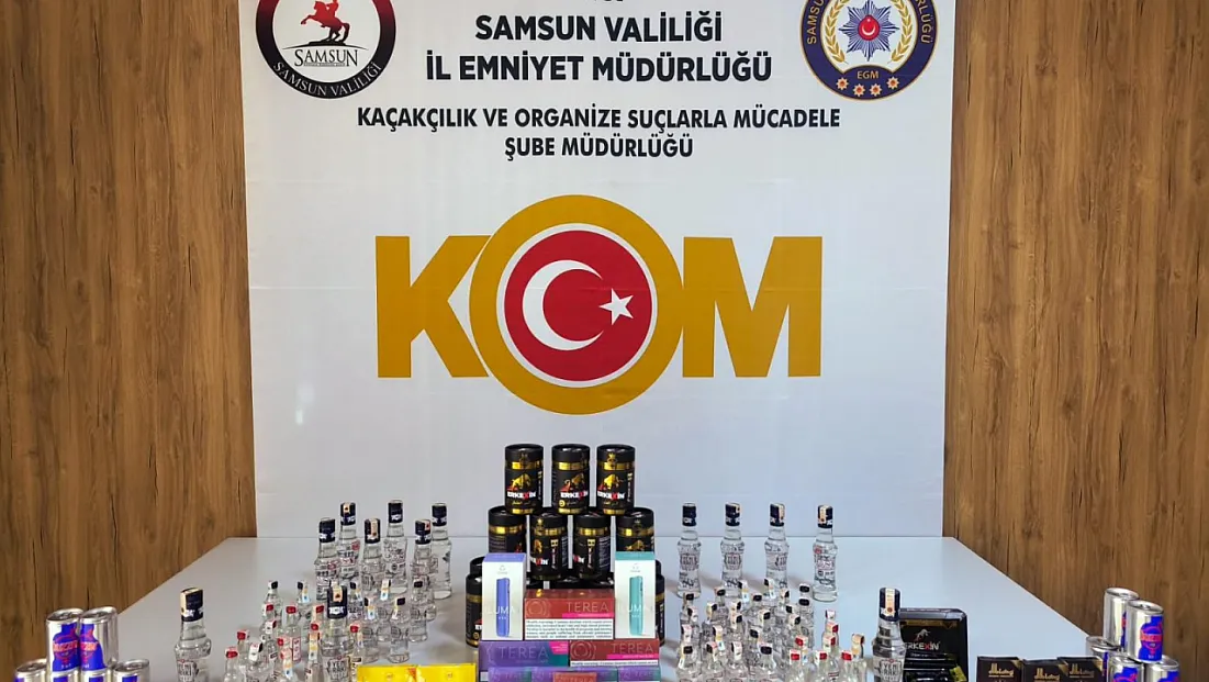 Samsun'da alkol ve tütüne operasyon