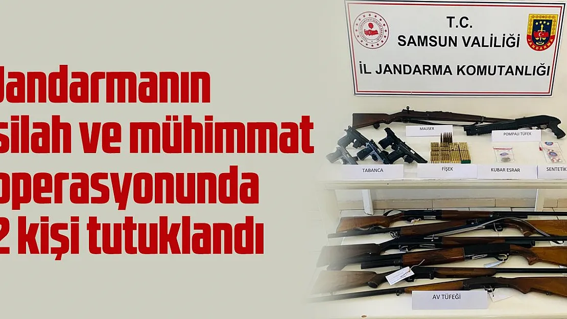 Mühimmat operasyonunda 2 kişi tutuklandı